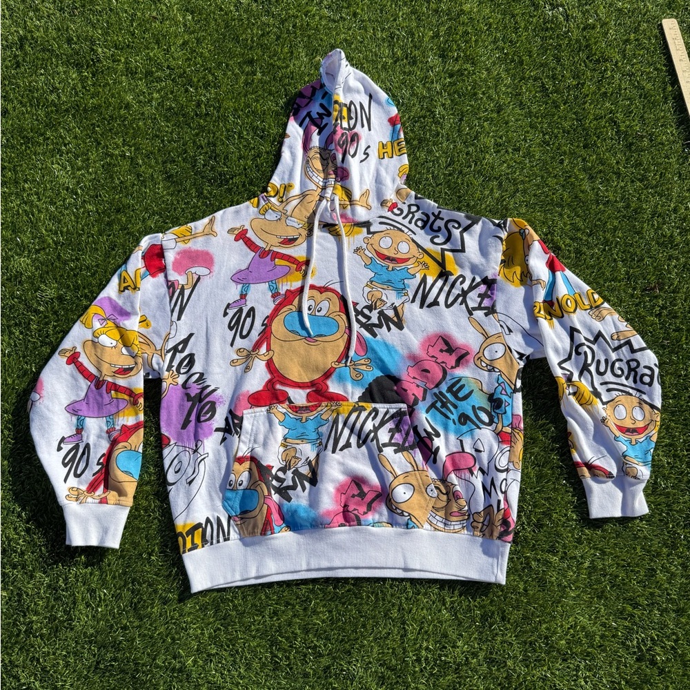 Nickelodeon Cartoon Graphic All-Over Print Hoodie